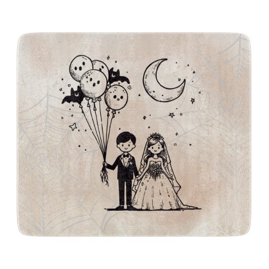 Planche À Découper Petit Couple Effrayant (Devant)
