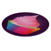 Planche À Découper Petit gâteau rose de partie de vanille (Coin)