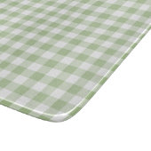 Planche À Découper Petit Sage et Gingham Blanc (Coin)