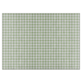 Planche À Découper Petit Sage et Gingham Blanc