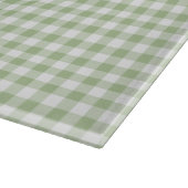 Planche À Découper Petit Sage et Gingham Blanc (Coin)