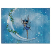Planche À Découper Petite fée dansant sur la lune (Devant)