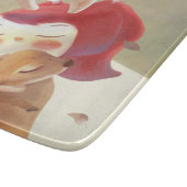 Planche À Découper Petite fille qui serre des cerfs (Coin)