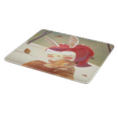 Planche À Découper Petite fille qui serre des cerfs (Coin)