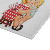 Planche À Découper Petite fille retro vintage poupée (Coin)
