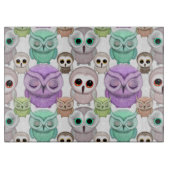 Planche À Découper Petites Chouettes mignonnes aux couleurs pastel (Devant)