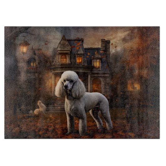 Planche À Découper Peur Halloween caniche (Devant)