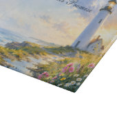 Planche À Découper Phare Arc-en-Ciel Aquarelle Côtière (Coin)