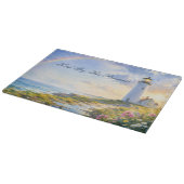 Planche À Découper Phare Arc-en-Ciel Aquarelle Côtière (Coin)