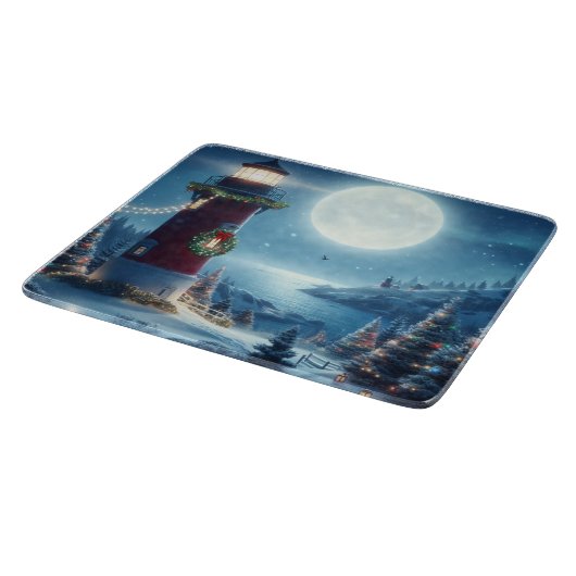 Planche À Découper Phare de Noël nautique (Coin)