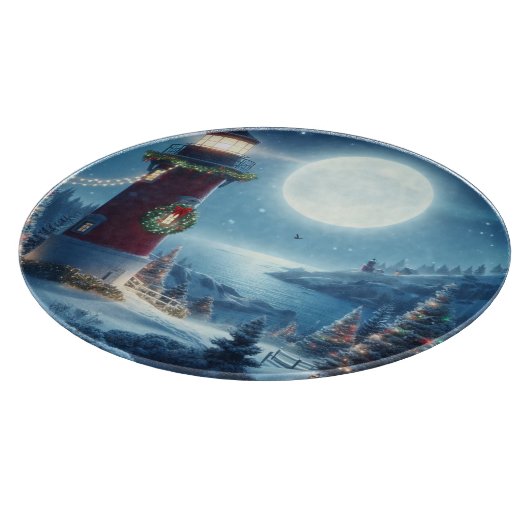 Planche À Découper Phare de Noël nautique (Coin)