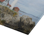 Planche À Découper Phare de Portland Headlight sur une côte rocheuse (Coin)