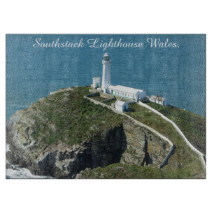 Planche À Découper Phare de Southstack au Pays de Galles.