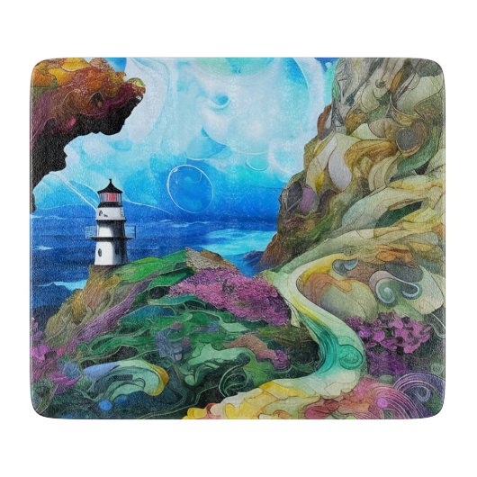 Planche À Découper phare face à la mer (Devant)