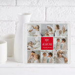 Planche À Découper Photo collage Maman Red We Love You Best Mother Ve<br><div class="desc">"Collage Photo Mom Red We Love You" est un cadeau magnifique et sentimental qui est parfait pour montrer à votre mère combien vous appréciez et aimez-la. Ce cadeau comprend un collage de photos, soigneusement arrangé pour mettre en valeur certains de vos souvenirs les plus chers avec votre mère. Ce cadeau...</div>