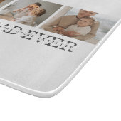 Planche À Découper Photo Collage moderne & Gris Meilleur Papa Jamais  (Coin)