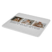 Planche À Découper Photo Collage moderne & Gris Meilleur Papa Jamais  (Coin)