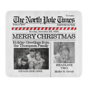 Planche À Découper Photo Collage personnalisé drôle photo de Noël