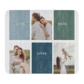 Planche À Découper Photo de collection de la famille moderne | Amour (Devant)