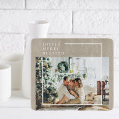 Planche À Découper Photo de famille moderne | Joyeux Joyeux Joyeux Bé