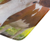 Planche À Découper Photo de la ferme de la vache (Coin)