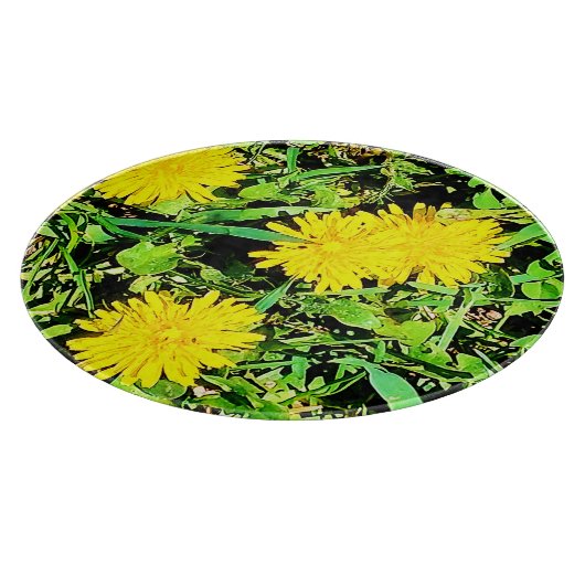 Planche À Découper Photo Mountain Dandelions. Commandez dès maintenan (Coin)