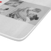 Planche À Découper Photo & Texte Moderne Coeur Rouge Mère Cadeau (Coin)