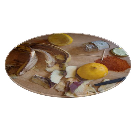 Planche À Découper photo untidy cuisine peau de légumes amusant (Coin)