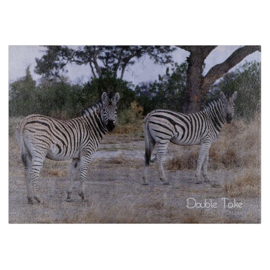 Planche À Découper Photo Zebra Double Take (Devant)