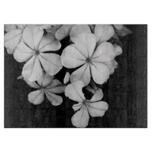 Planche À Découper Photographie de fleurs en noir et blanc
