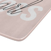 Planche À Découper Phrase moderne Pastel Rose fille Boss Phrase (Coin)