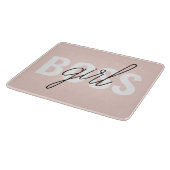 Planche À Découper Phrase moderne Pastel Rose fille Boss Phrase (Coin)