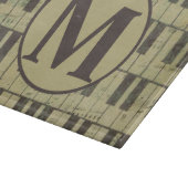Planche À Découper Piano Keys Pianist Monogram Piano player (Coin)