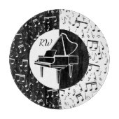 Planche À Découper Piano noir et blanc (Devant)