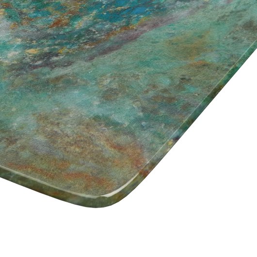 Planche À Découper Pierre minérale bleu Chrysocolla (Coin)