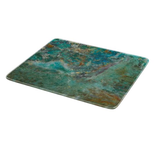 Planche À Découper Pierre minérale bleu Chrysocolla (Coin)