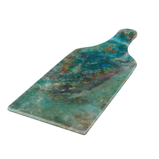 Planche À Découper Pierre minérale bleu Chrysocolla (Coin)