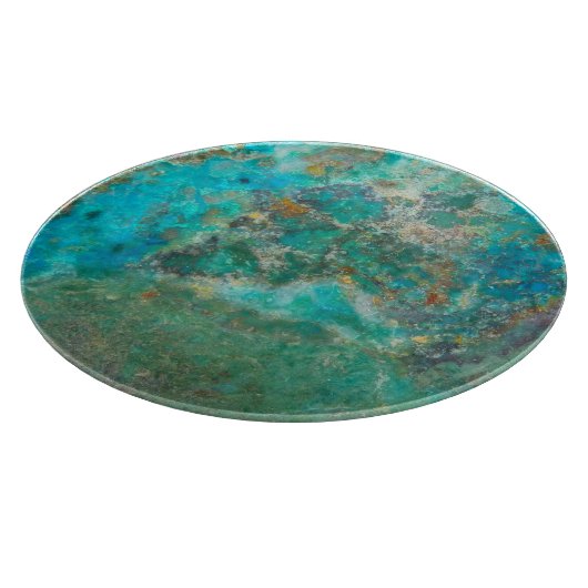 Planche À Découper Pierre minérale bleu Chrysocolla (Coin)