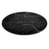 Planche À Découper Pierre noire avec veines or et argent (Coin)