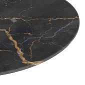 Planche À Découper Pierre noire avec veines or et argent (Coin)