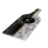 Planche À Découper Pierre noire et Marbre blanc - Ajouter une lettre  (Coin)