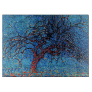 Planche À Découper Piet Mondrian, Soir : Arbre rouge