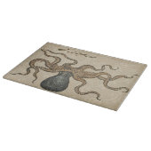Planche À Découper Pieuvre Kraken Antique Faune Marine Côtière (Coin)