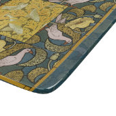 Planche À Découper Pigeon Bleu Poisson Jaune Art Nouveau (Coin)