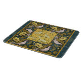 Planche À Découper Pigeon Bleu Poisson Jaune Art Nouveau (Coin)