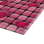 Planche À Découper Pile rose avec des coeurs (Coin)