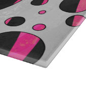 Planche À Découper Piloka Dot Zebra noir et rose chaud (Coin)