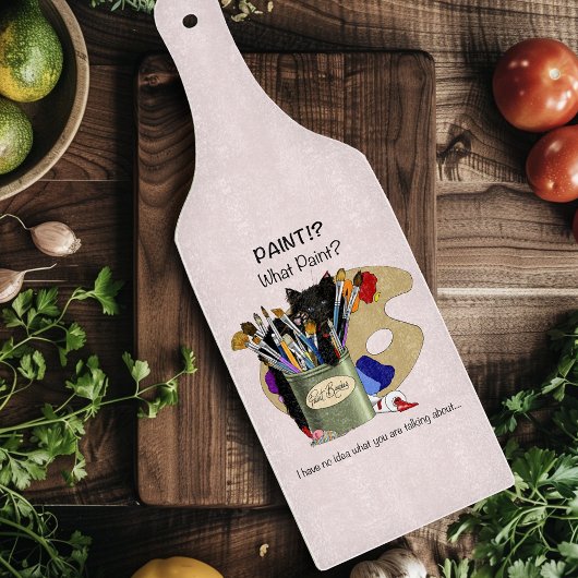 Planche À Découper Pinceaux palette Noir Kitten Artiste