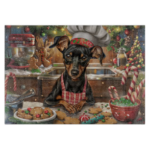 Planche À Découper Pincher Allemand Fête de Noël en Cuisine : Noël Fe