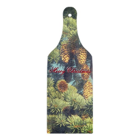 Planche À Découper PINE COMB Table à découper en verre de vin de Noël (Devant)